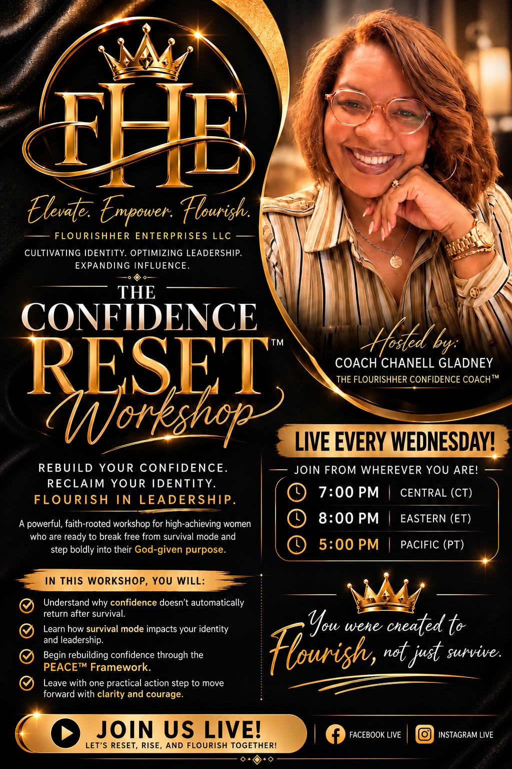 The Confidence Reset Workshop™ — live every Wednesday with Coach Chanell Gladney